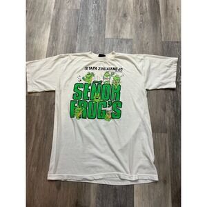 Vtg 80s Senor Frog's T Shirt Ixtapa Mexico Single Stitch Beauty Sz L